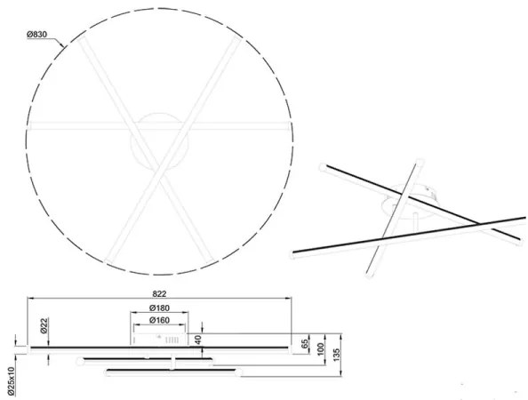 Trio - LED LED Dimmelhető felületre szerelhető csillár SMARAGD 3xLED/8W/230V 3000-6000K