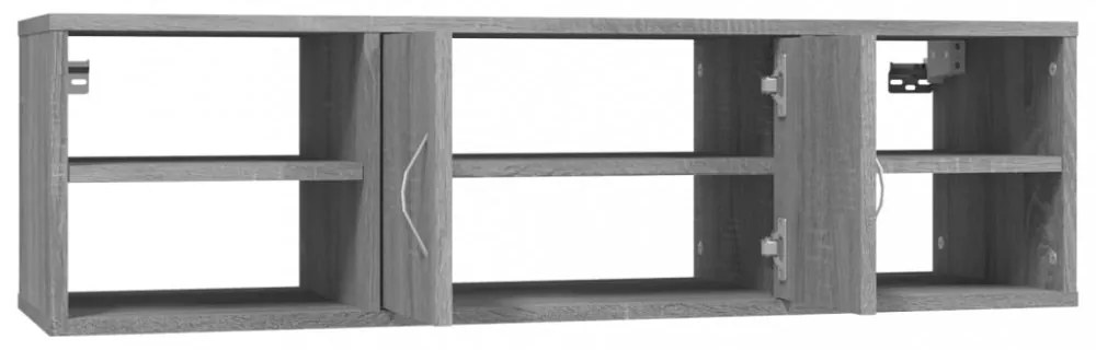 szürke sonoma színű szerelt fa fali polc 102 x 30 x 29 cm