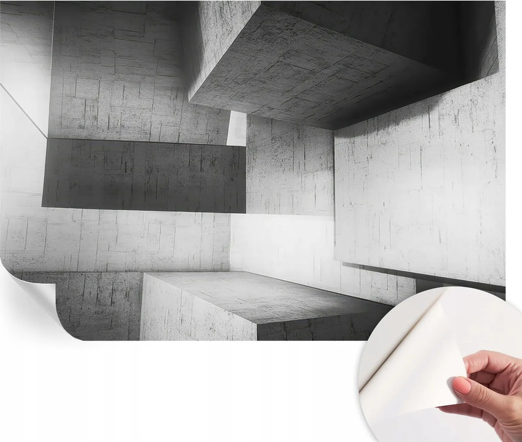 Dekoratív öntapadós fotótapéta Hálószobába Geometrikus szobrok 104x70