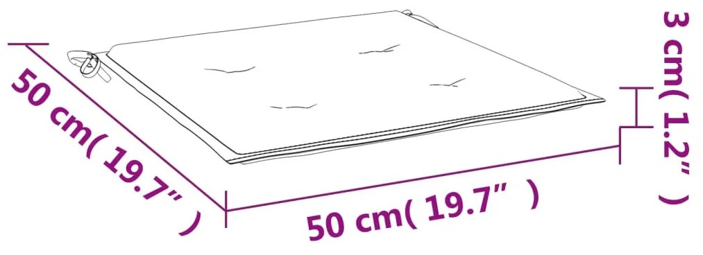 2 db kék oxford szövet kerti székpárna 50 x 50 x 3 cm