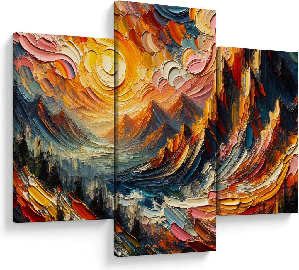 Kép - Hegyek, melyeket napfény ölel (90x60 cm)