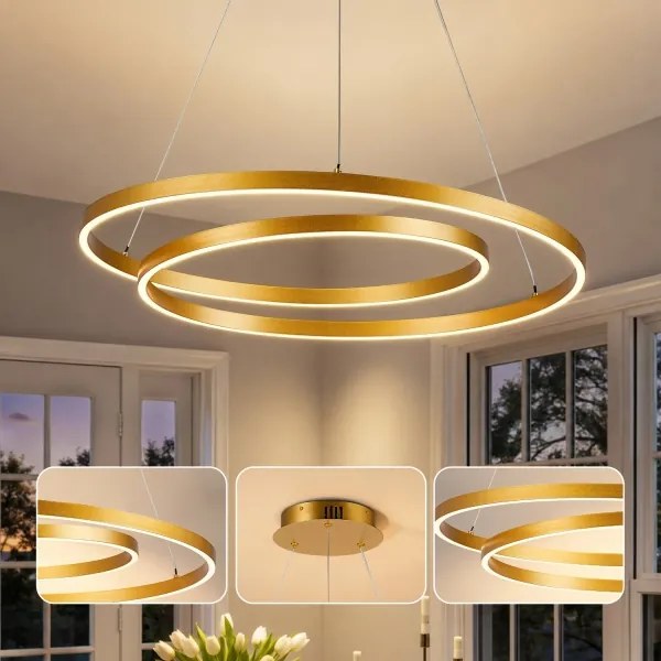 BRILAGI-LED Fényerőszabályozható függeszték kábelen TWISTER LED/75W/230V 3000-6000K arany +Távirányító