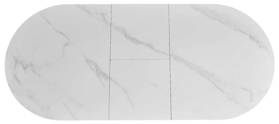 Maxwell II étkezőasztal 140 x 80 cm, fehér / fekete