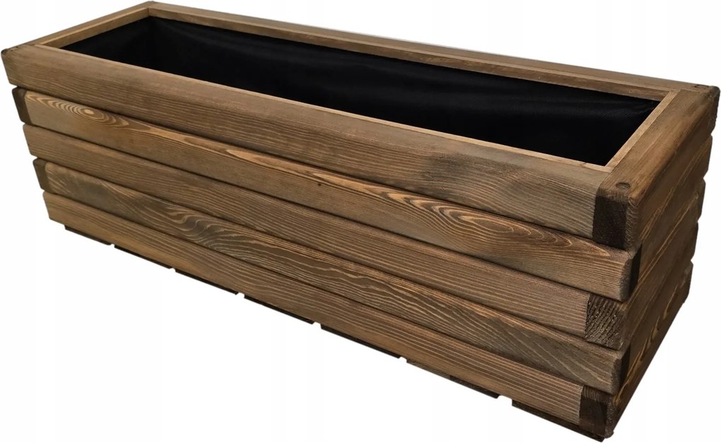 Bársony 80/25/30 cm Tek Kerti virágtartó, fa