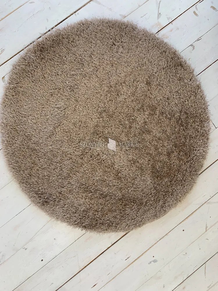 Puffy shaggy kerek szőnyeg Bézs (BEIGE) 80x80