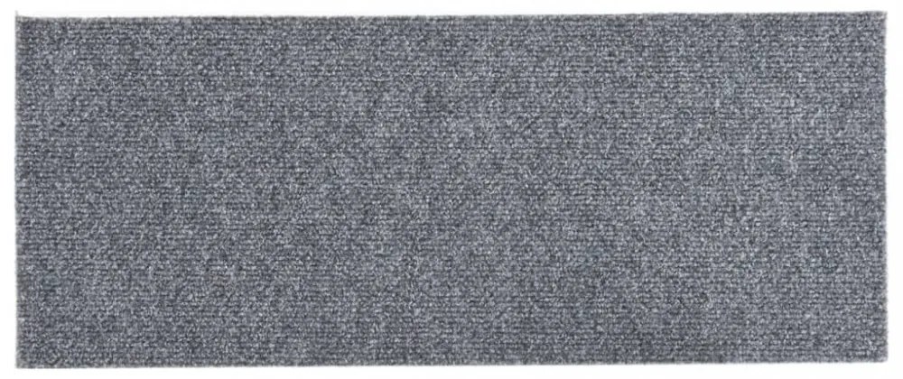 15 db öntapadós lépcsőszőnyeg, 60 x 25 cm, világosszürke, téglalap alakú