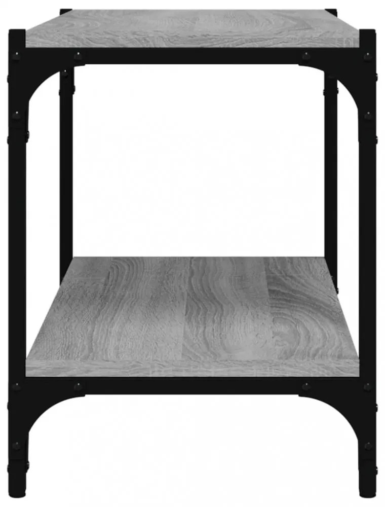 szürke sonoma színű szerelt fa és acél TV-szekrény 60x33x41 cm