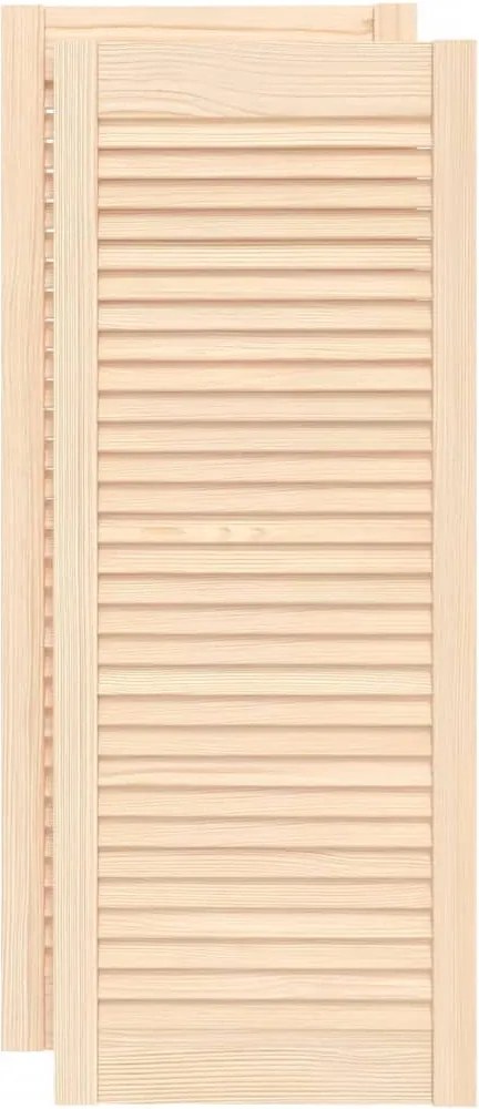vidaXL 2 db tömör fenyőfa lamellás szekrényajtó 99,3 x 39,4 cm