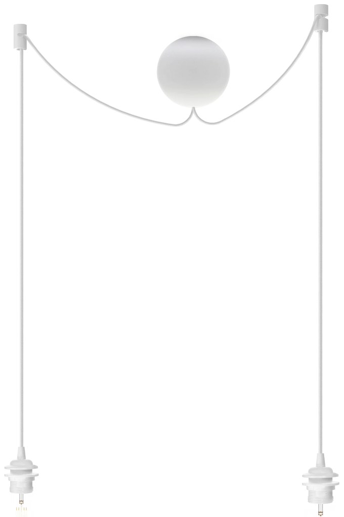 Lámpabúra függeszték Cannonball white cluster 2 Ø 12cm L 2,5 m - UMAGE