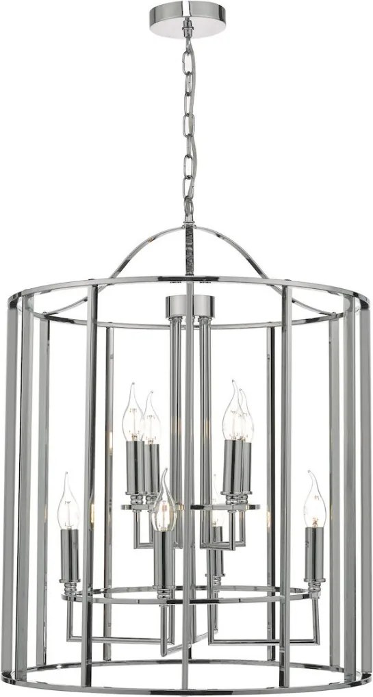 DAR LIGHTING MYK0850 MYKA Klasszikus Függesztett Lámpa Csiszolt Króm E14 IP20
