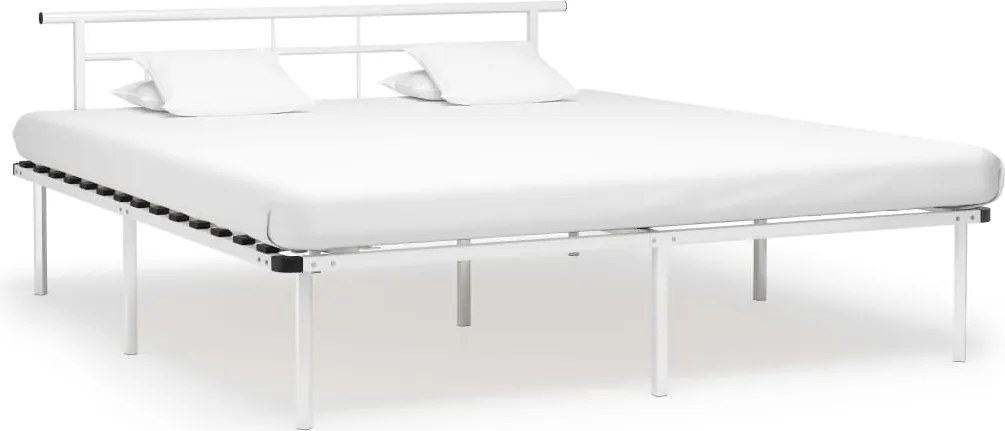 vidaXL fehér fém ágykeret 200 x 200 cm