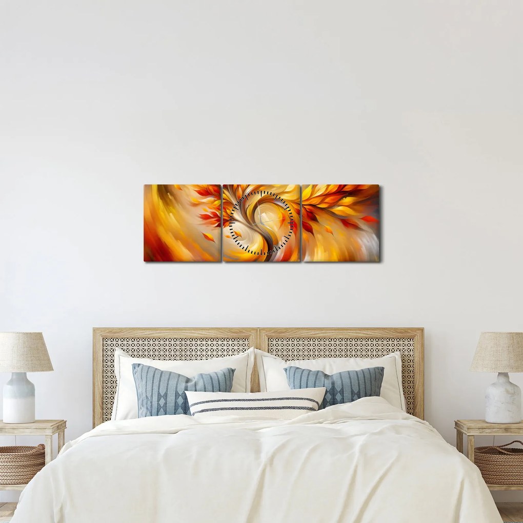 Kép - Őszi fa (órával) (90x30 cm)