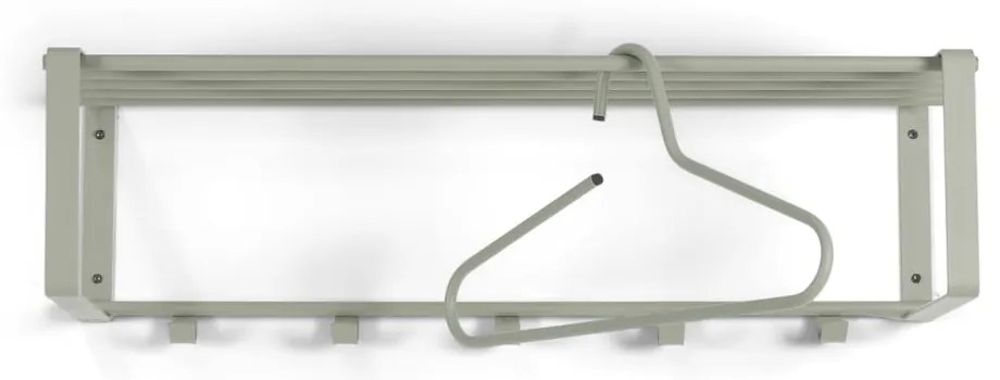 Zöld-szürke fém fali fogas polccal Rex – Spinder Design