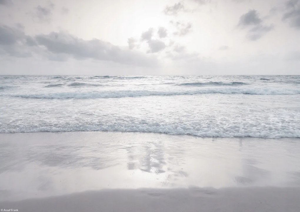 Poszter 29,7x21cm Csendes tengerpart felhőkkel, Assaf Frank