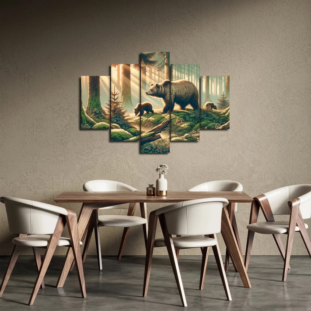Kép - Medvék az erdőben (150x105 cm)