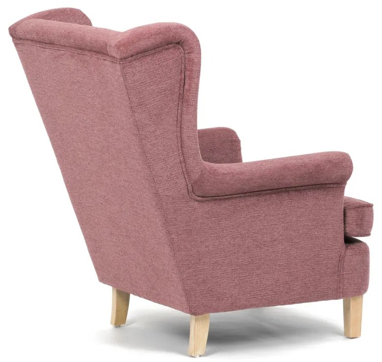 Scaun de relaxare, tapițerie din stofă vintage roz, AK-388