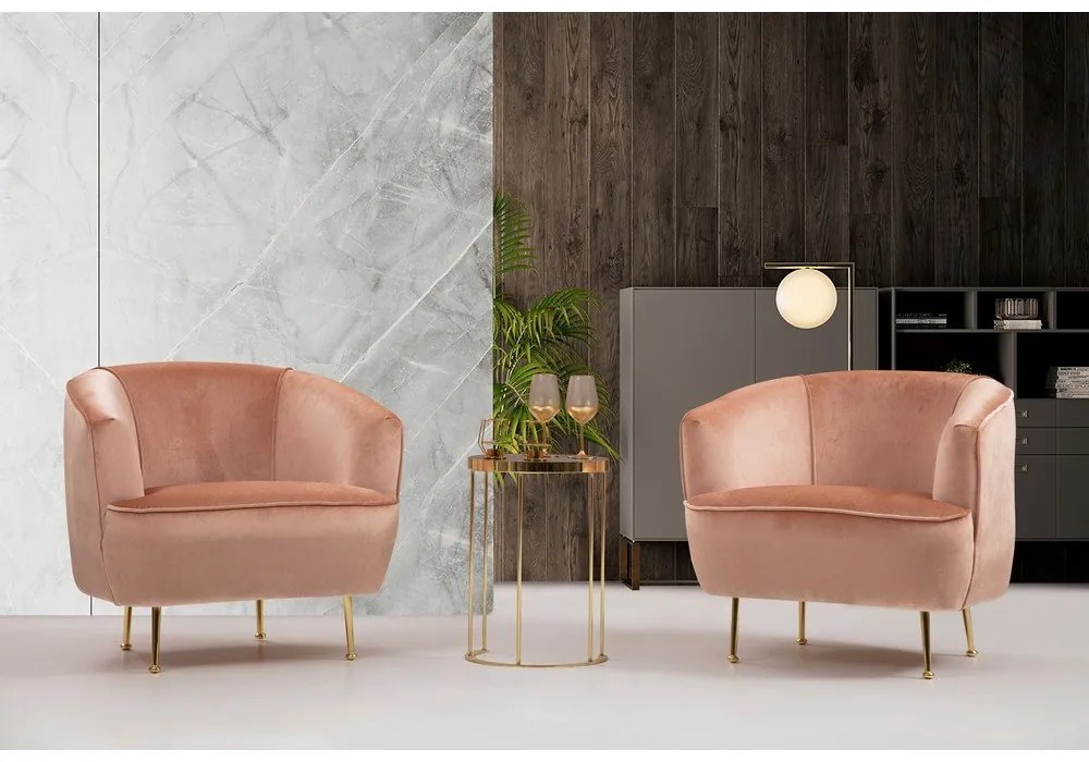 Rózsaszín fotel Piccoli – Artie