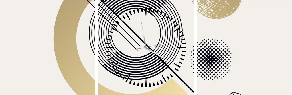 Kép - Geometriai formák N⁰2 (órával) (90x30 cm)
