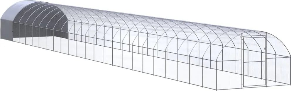 vidaXL kültéri horganyzott acél tyúkól 3 x 24 x 2 m