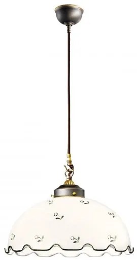 Tartalék üveg csillárhoz NONNA E27 átm. 36 cm fehér/zöld