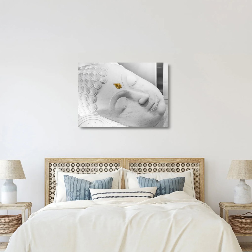 Kép - Fehér Buddha (üvegen) (70x50 cm)