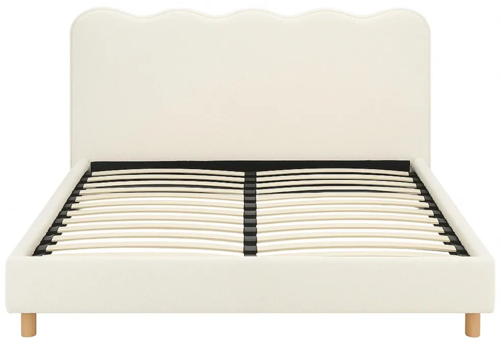 Franciaágy Krém Bouclé Kárpittal. 180x200 cm. IZMIR Boucle