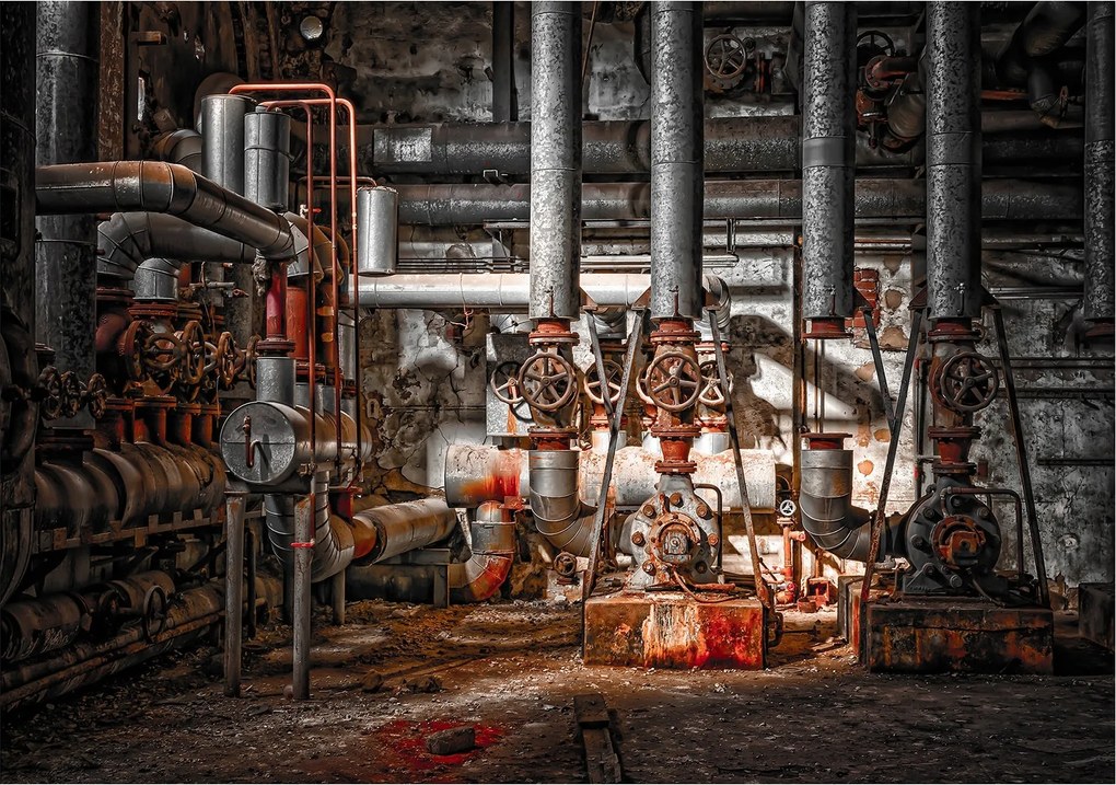 Flizelin fotótapéta Loft Industrial Retro Industrial 254x184 +ragasztó