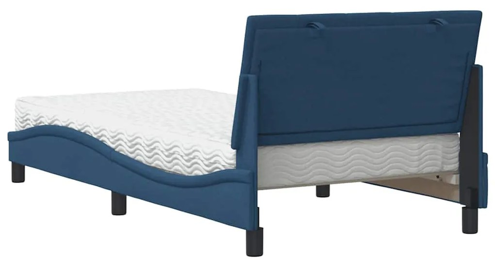 ágy matraccal Hanko kék 100x200 cm szövet