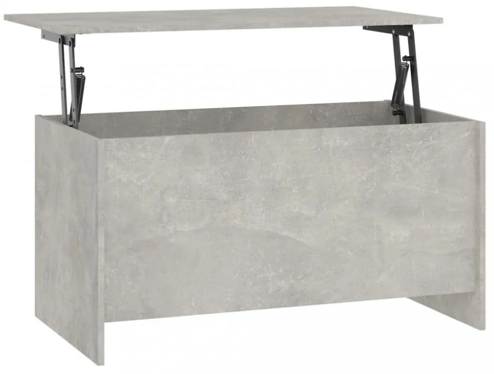 betonszürke szerelt fa dohányzóasztal 102 x 55,5 x 52,5 cm