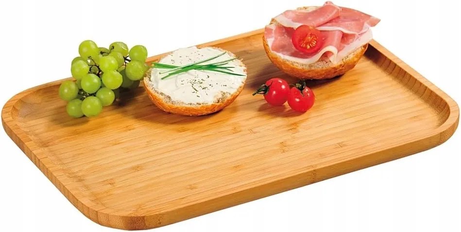 Bambusz Tálaló Tálca Étel Tálalásához Téglalap Alakú 35x20