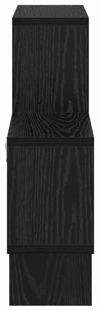 Falpolc polcokkal tárolóval Musta tammi 82 x 15 x 51 cm Faanyag