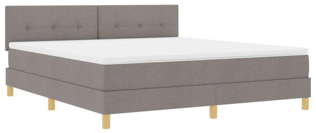 Box Spring Ágy Matraccal Topszínű 180x200 cm Textil