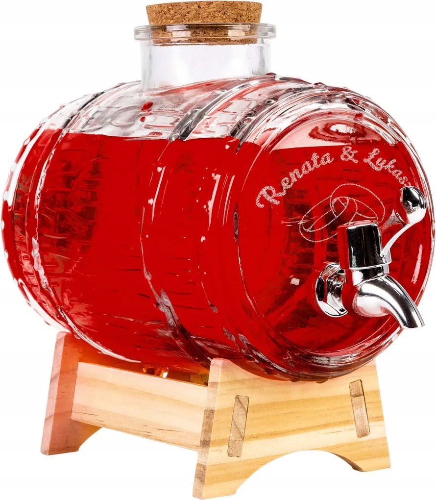 Hordó Csappal És Gravírozással Alkoholos Pálinka Esküvő Születésnap Ajándék 2L