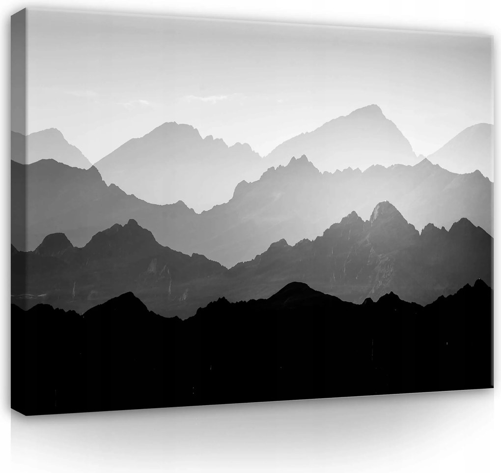 Vászonkép 80x60 Hegyek táj természet minimalizmus absztrakt modern nyugalom