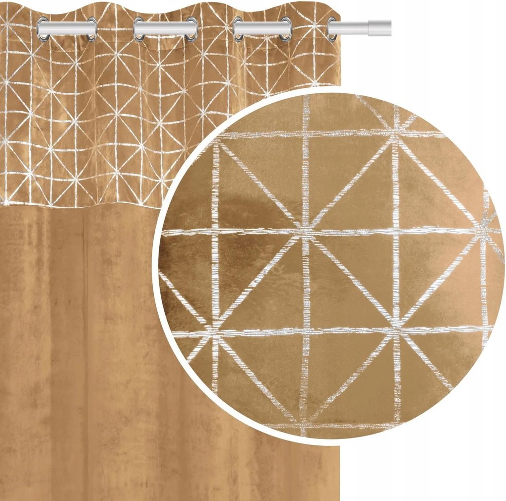 Velúr Függöny 140x250 Velvet Fényes Mustársárga