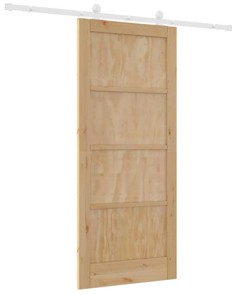 Tolóajtó Szett ORKDAL Természetes és fehér 86 x 198.5 cm