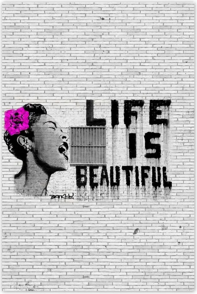 Poszterek 80x120 Banksy Life is beautiful