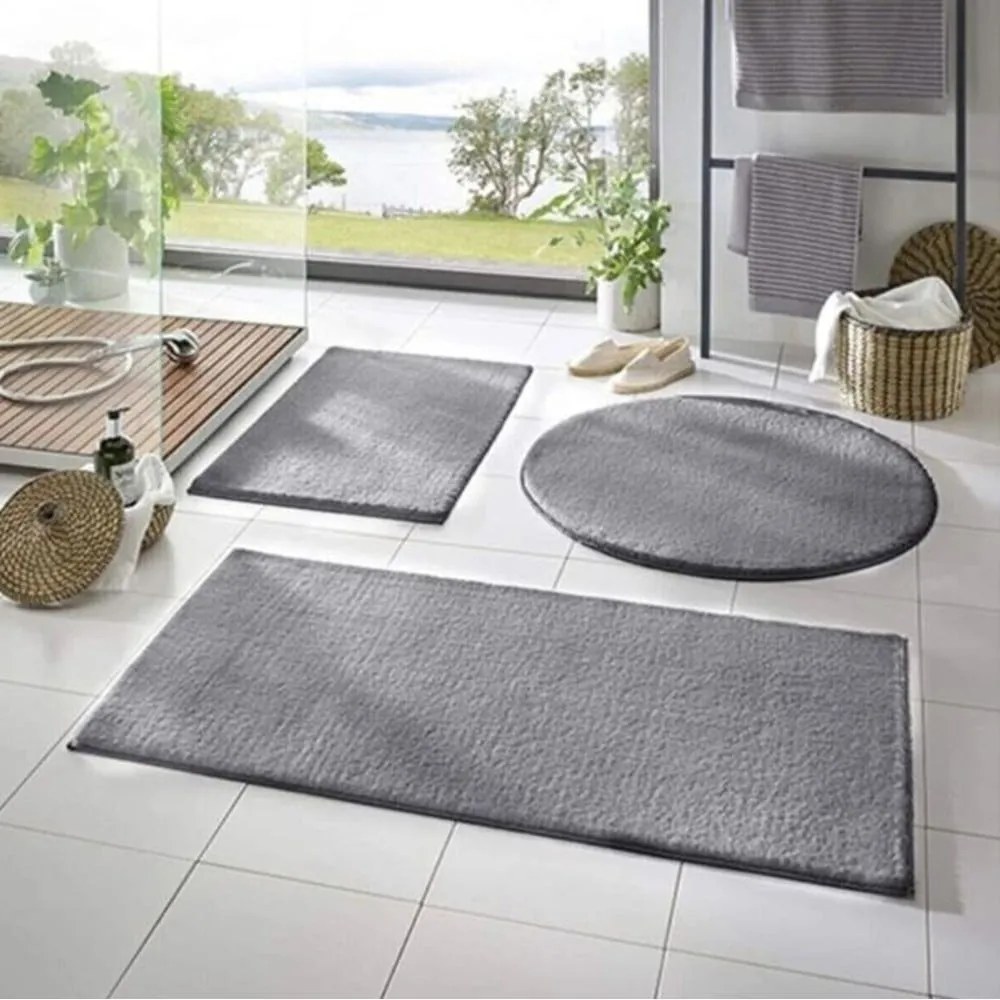 Szürke fürdőszobai kilépő szett 3 db-os 50x90 cm – Mila Home