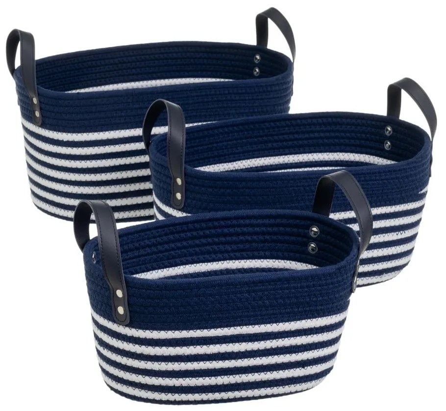 Textil tárolókosár szett 3 db-os 38x22x20 cm – Casa Selección