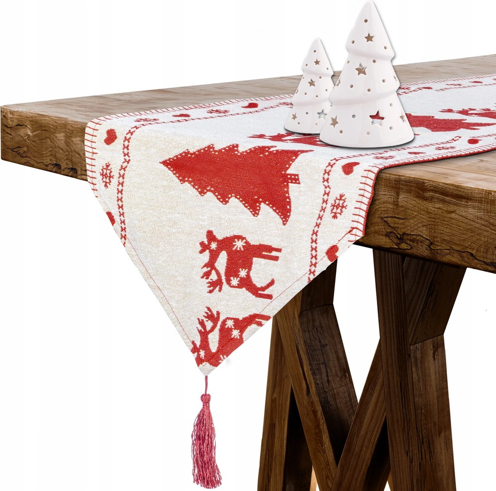 Karácsonyi Asztalterítő Abrosz Dekoratív 180x35 cm