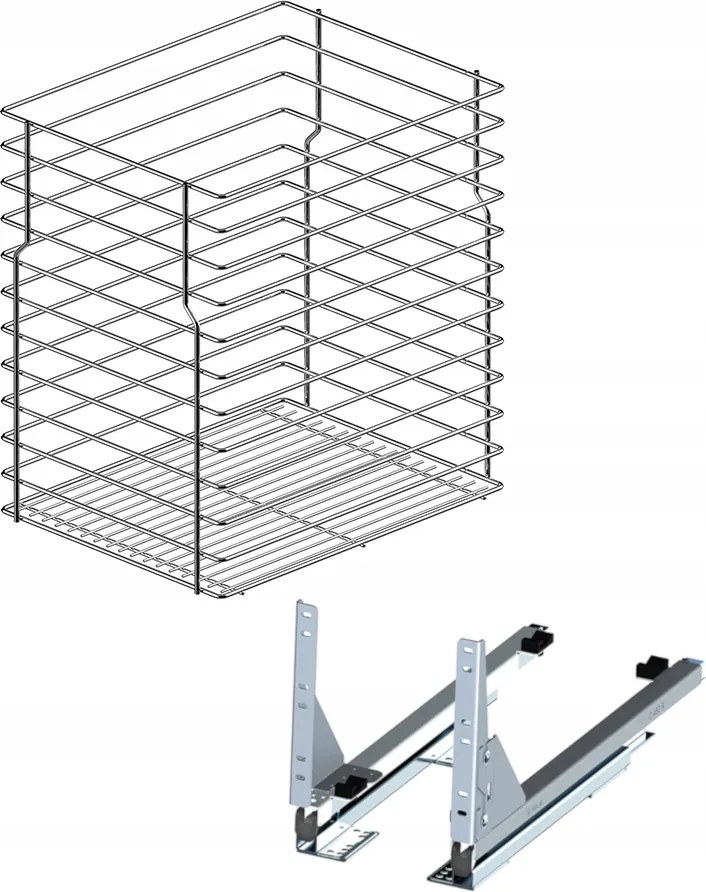 Cargo Szennyestartó Kosár Egyszintes 30 CM Króm Hatás Rejs