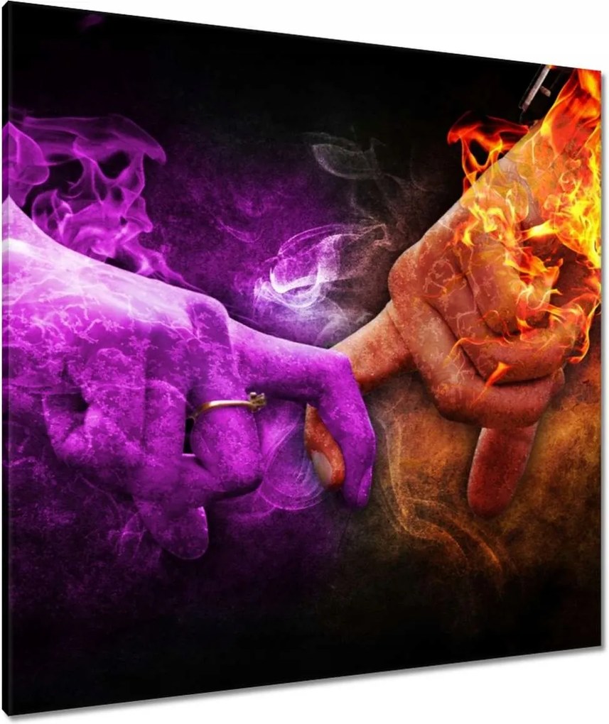 Vászonkép 90x90 Szerelmes érintés