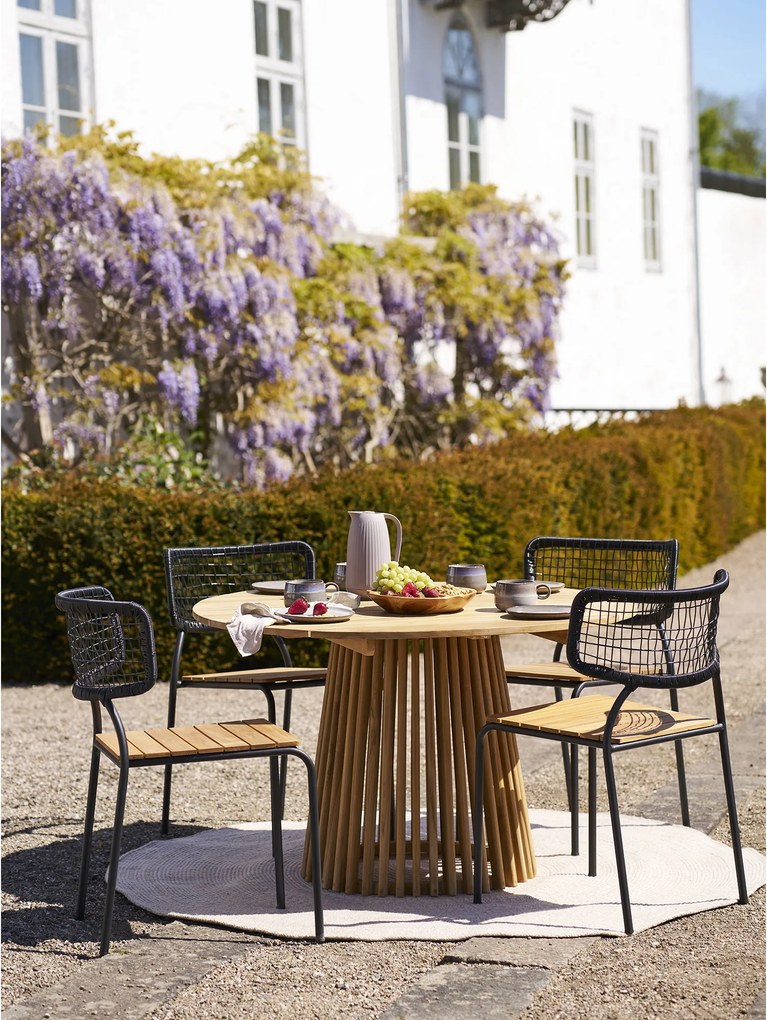 Étkezőasztal Lorca, natúr teakfa, ø 120 cm - House Nordic