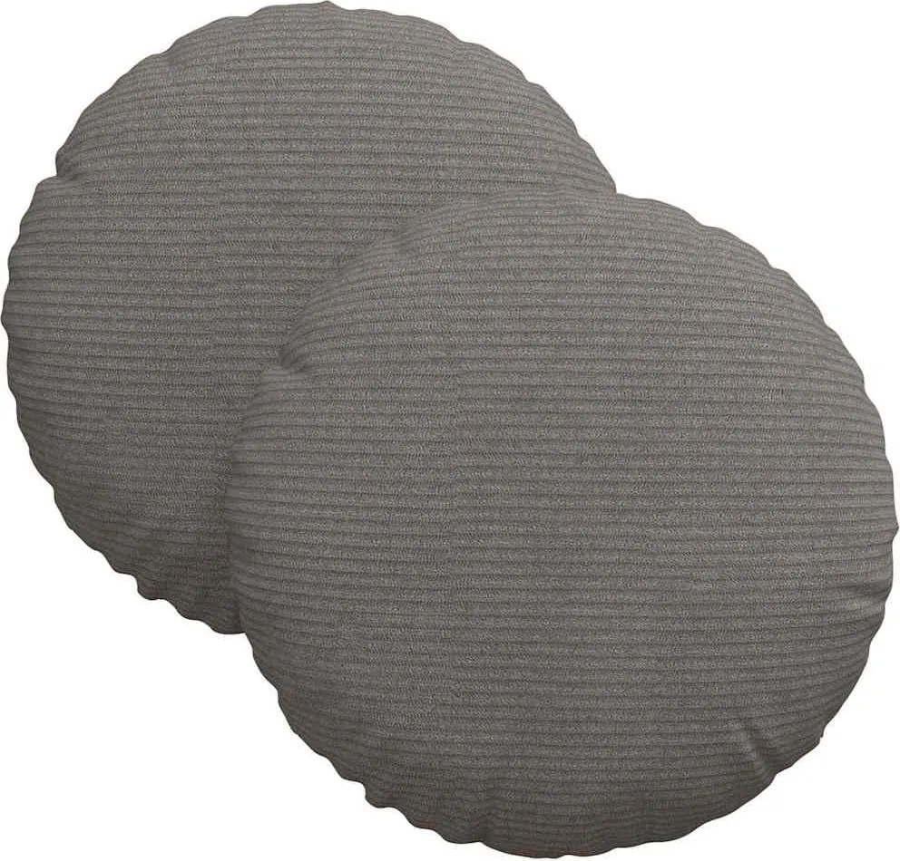 vidaXL Ülőpárnák 2 pcs Világosszürke Ø 30 x 13 cm Bársonyos szövet