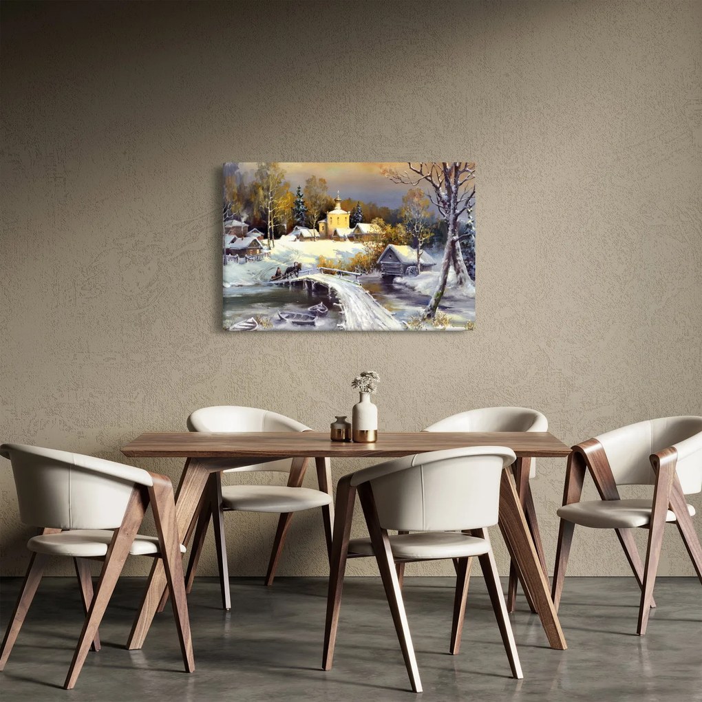 Kép - téli város (90x60 cm)