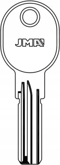 Ajtókulcs Nyers Jma IS-6D Sárgaréz Fúrt Silca Expressz