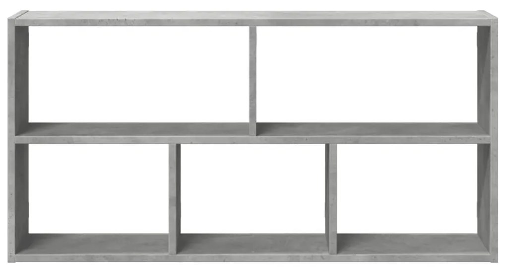 betonszürke szerelt fa fali polc 100 x 25 x 50 cm