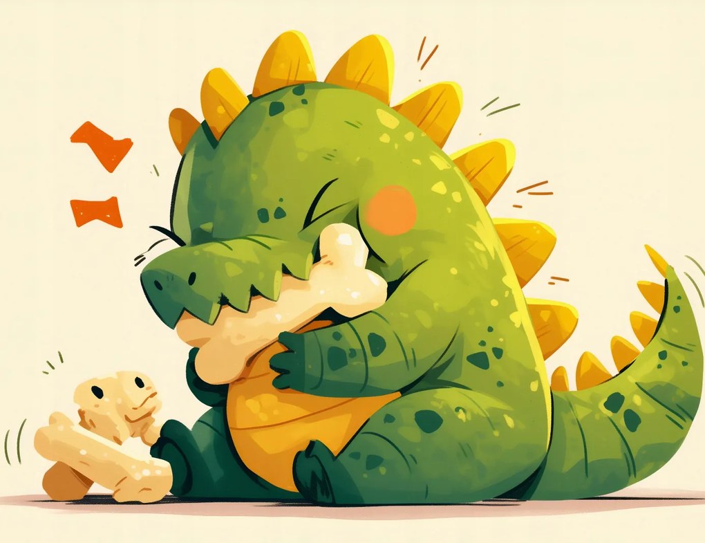 Poszter 65x50cm Bájos dinoszaurusz