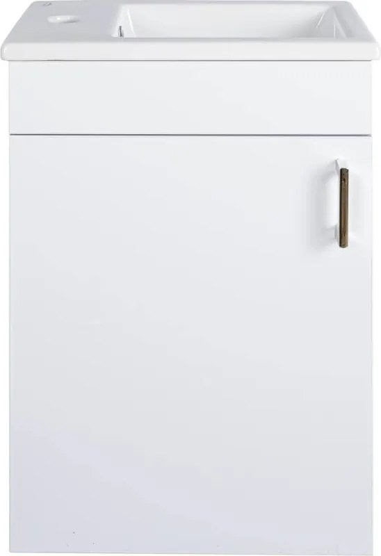 VivaStyle NIKA - fali függesztett - fürdőszobabútor CeraStyle 71100 mosdóval - BALOS - 42 x 24 cm