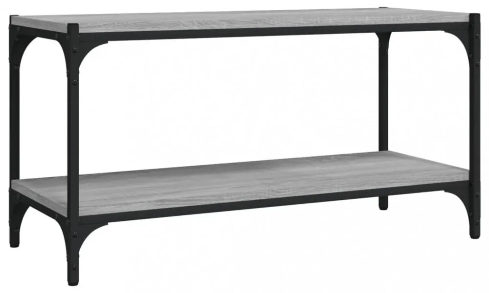 szürke sonoma színű szerelt fa és acél TV-szekrény 80x33x41 cm
